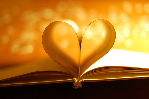 Book Heart Bokeh