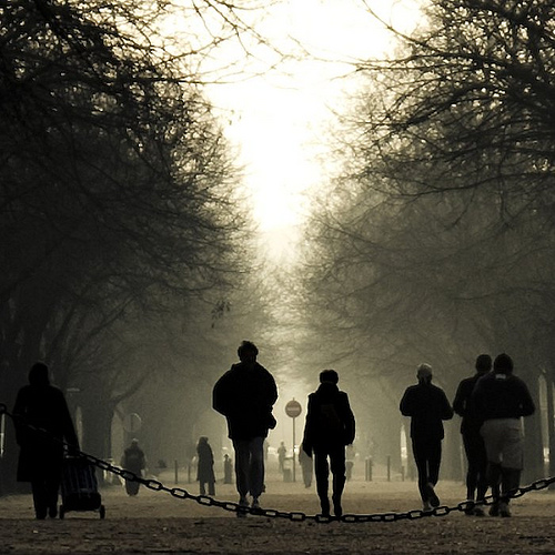 Coureurs Dans La Brume