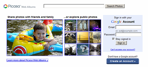 Picasa Web Albums powered by Google