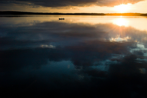 Rowing Through The Sunset