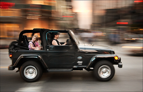 panning jeep